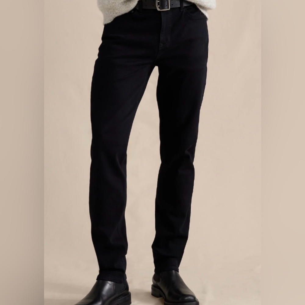 Banana Republic travel jean black slim fit 34x32